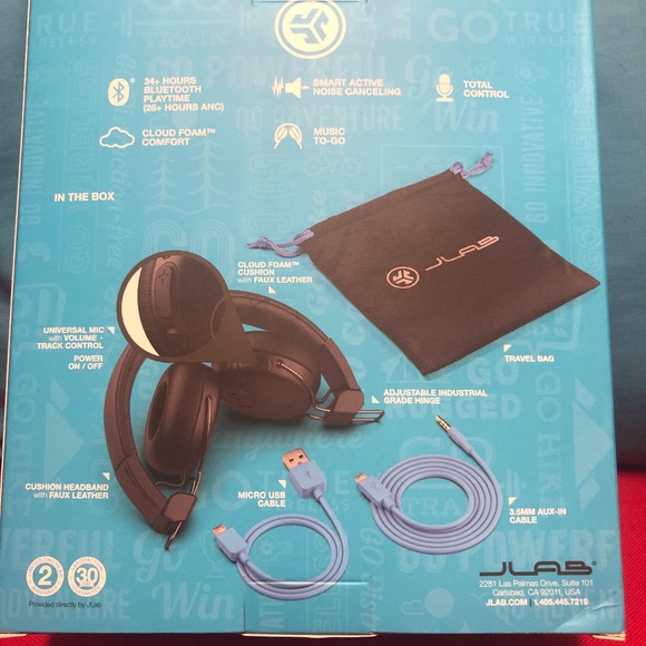 JLab Studio ANC On-Ear Wireless Headphones - Picture 2 of 7